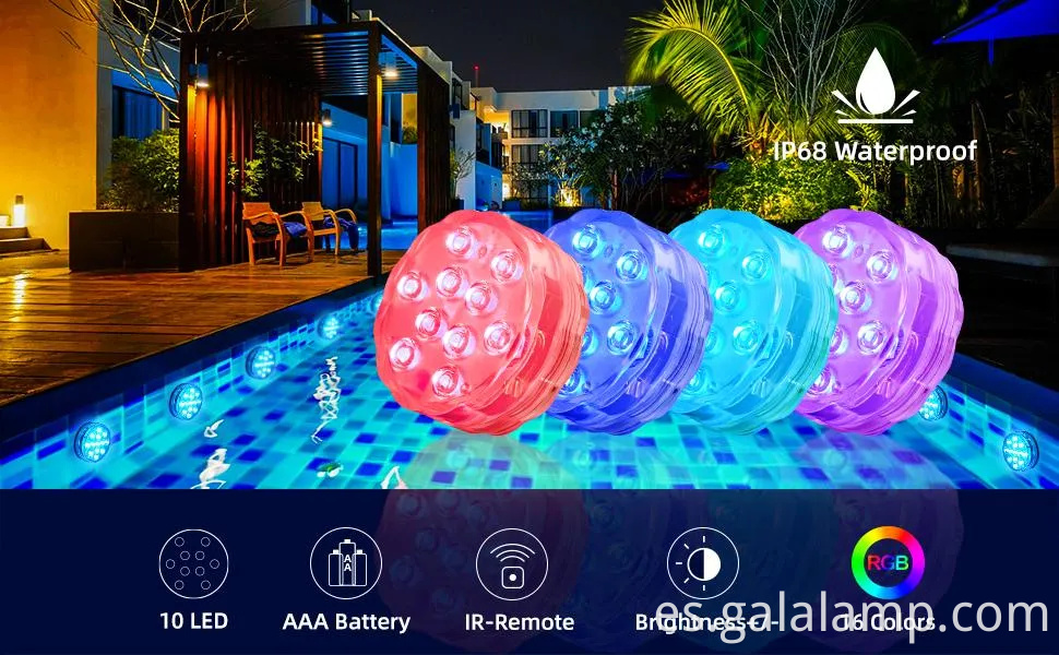 Luces de disco LED vibrantes para fiestas de piscina inolvidables
